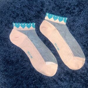 NEW Pink Cotton & Silk Ankle Socks!